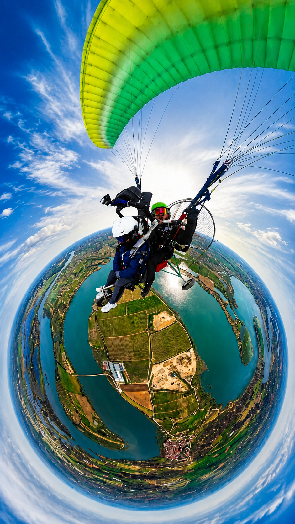 Experiencia de vuelo en paramotor